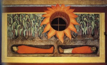 Diego Rivera Painting - la sangre de los mártires revolucionarios fertilizando la tierra 1927 Diego Rivera
